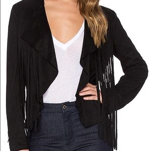 Fringe Faux Suede Jacket